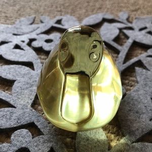 Baccarat crystal. GORGEOUS, rare, canary yellow Crystal Duck.